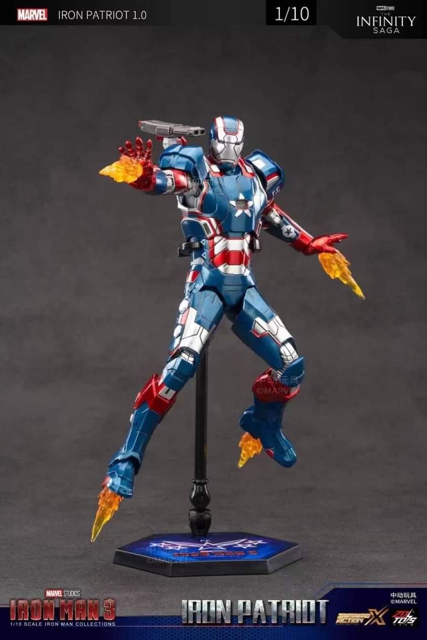 PREORDER] ZD TOYS 1/10 Iron Man 3 IRON PATRIOT 1.0 – Matt's Box