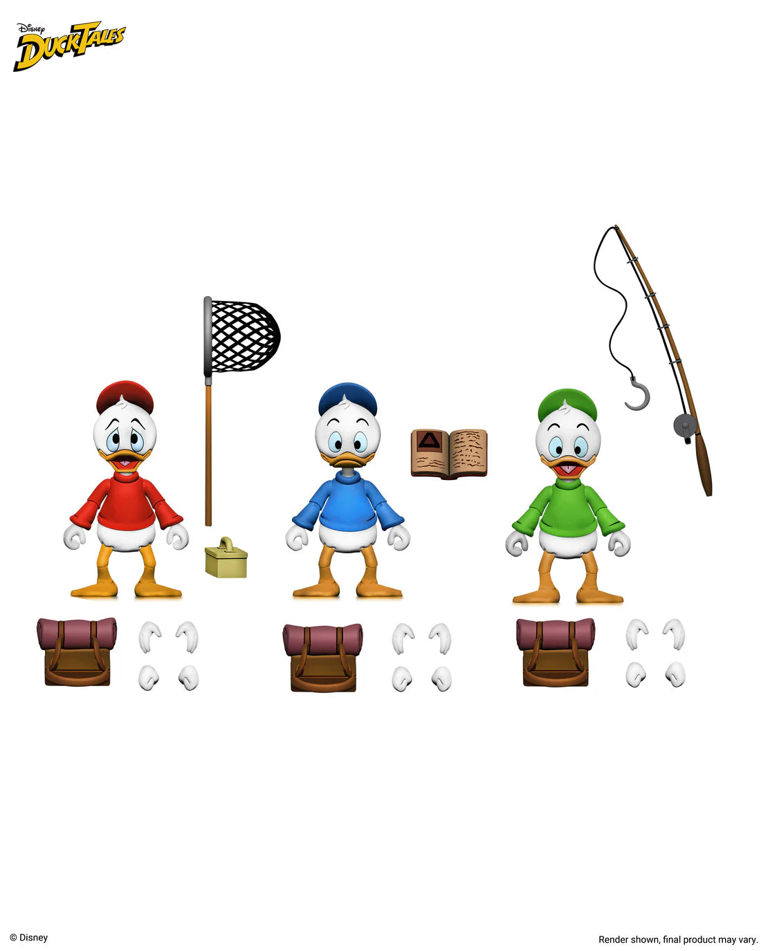 [PREORDER] DuckTales - 7” Scale Action Figure – Ultimate Huey, Dewey, and Louie 3 Pack