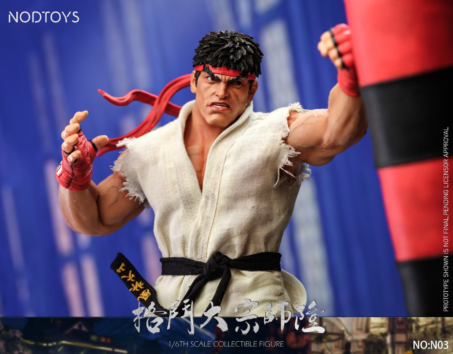 [PREORDER] NODTOYS NOD-N03 1/6 Scale Silicone Articulated Figure "Grandmaster of Fighting – Ryu"