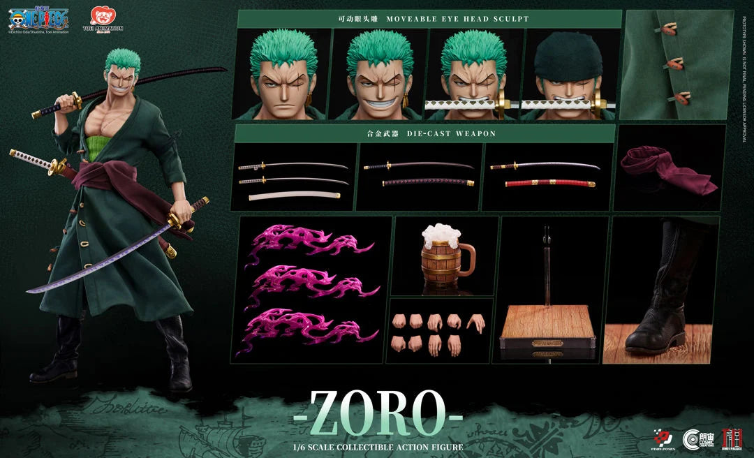 [PREORDER 060426] Pixel Poses | Cosmic Creations × Jimei Palace 1/6 One Piece Roronoa Zoro Action Figure Overseas Version PP-200595 Standard Edition