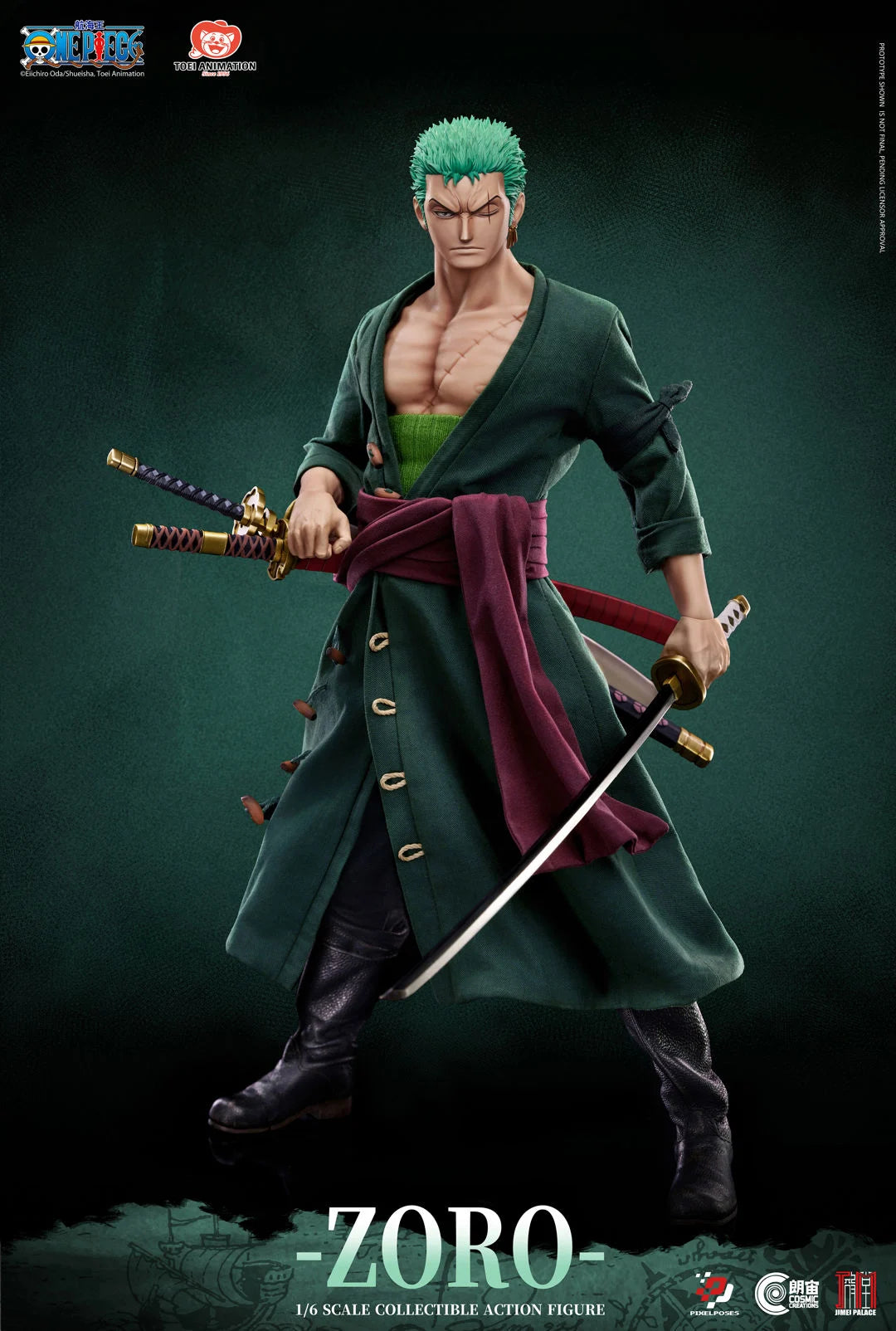 [PREORDER 060426] Pixel Poses | Cosmic Creations × Jimei Palace 1/6 One Piece Roronoa Zoro Action Figure Overseas Version PP-200595 Standard Edition