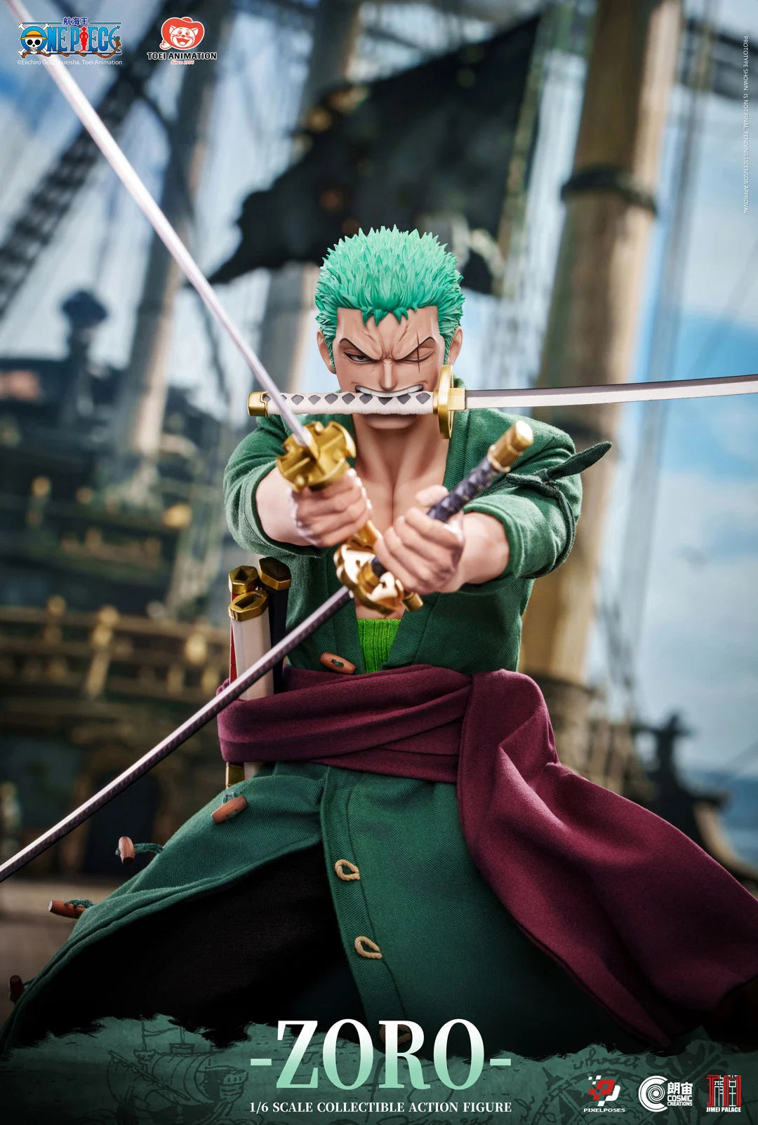 [PREORDER 060426] Pixel Poses | Cosmic Creations × Jimei Palace 1/6 One Piece Roronoa Zoro Action Figure Overseas Version PP-200595 Standard Edition
