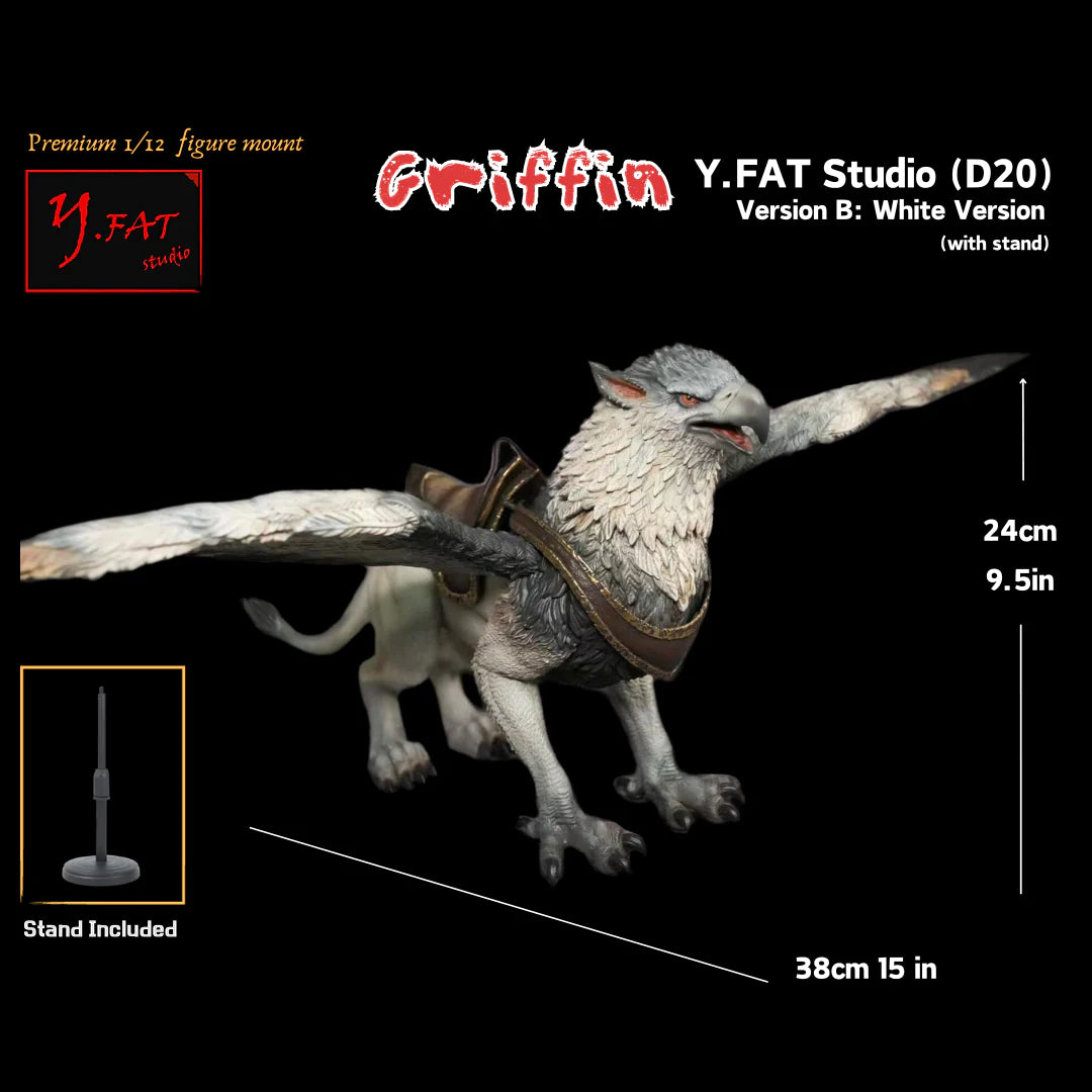 [PREORDER] D20 Studio 1/12 Griffins White （with bracket）