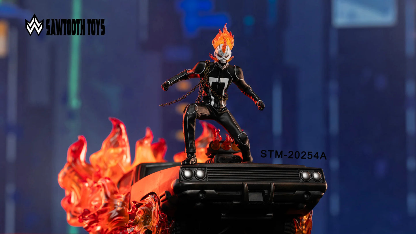 [PREORDER 051726] Sawtooth Toys STM-20254C 1/12 Flame Head Knight SET - GHOST RIDER & CAR