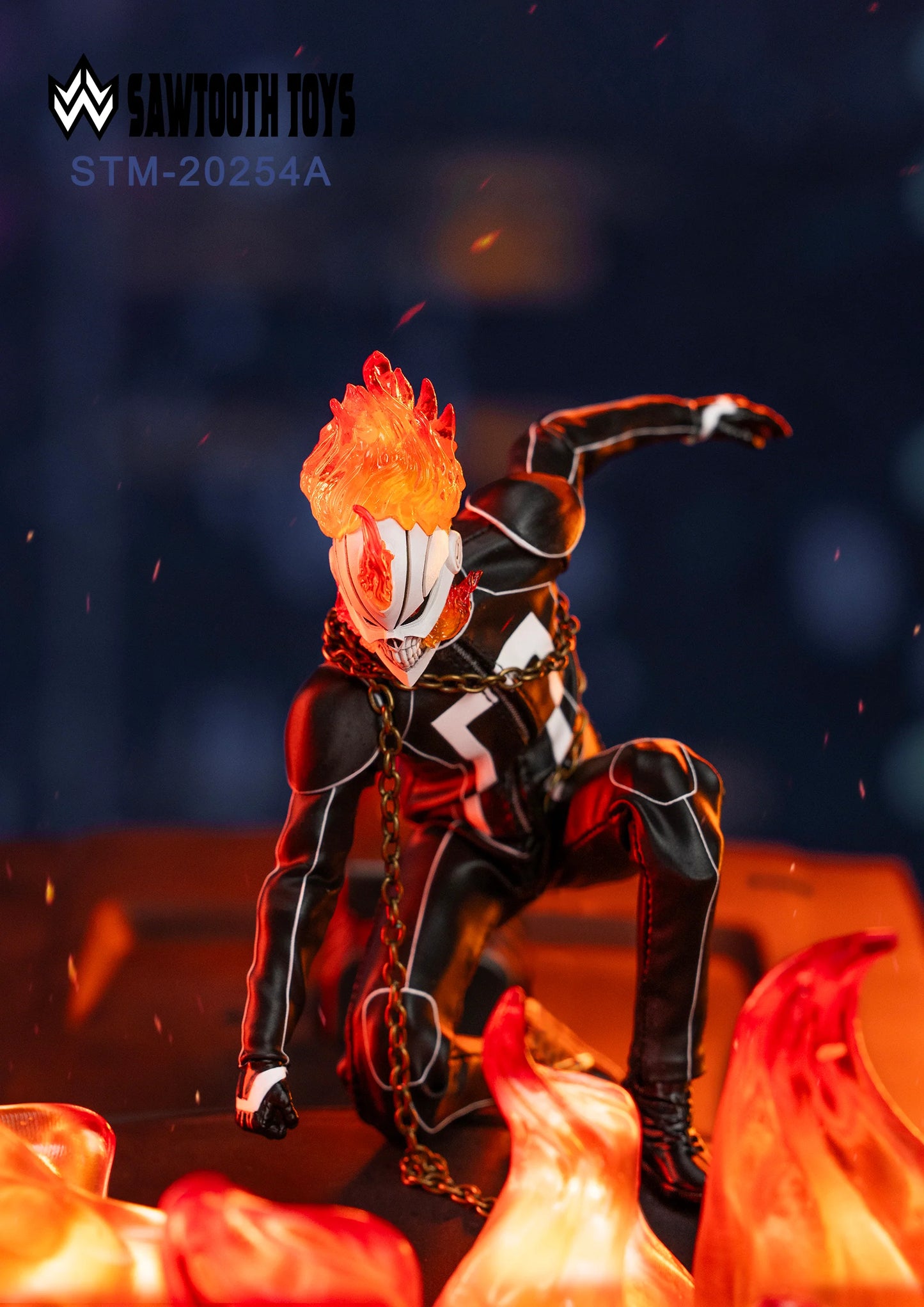 [PREORDER 051726] Sawtooth Toys STM-20254C 1/12 Flame Head Knight SET - GHOST RIDER & CAR