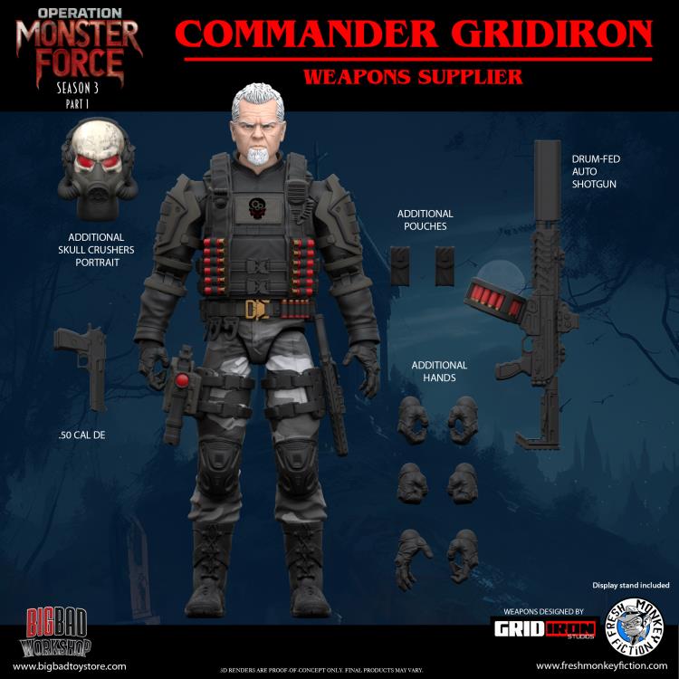 [PREORDER] Operation: Monster Force Season 03 – Commander Gridiron 1/12 Scale Action Figure