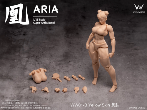 [PREORDER] Whale Works WW01-A 1/12 Super Movable Female Figure: ARIA (Yellow Skin)