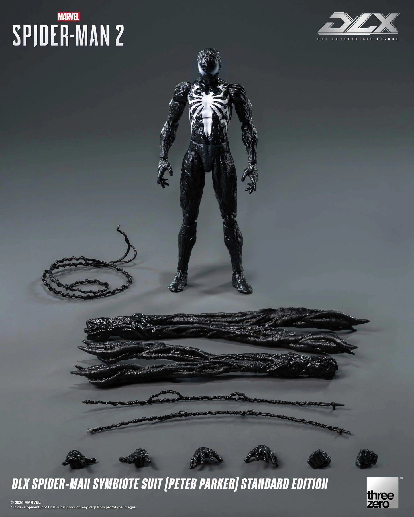 [PREORDER 08022026] ThreeZero Marvel's Spider-Man 2: DLX Spider-Man Symbiote Suit (Peter Parker) Standard Edition