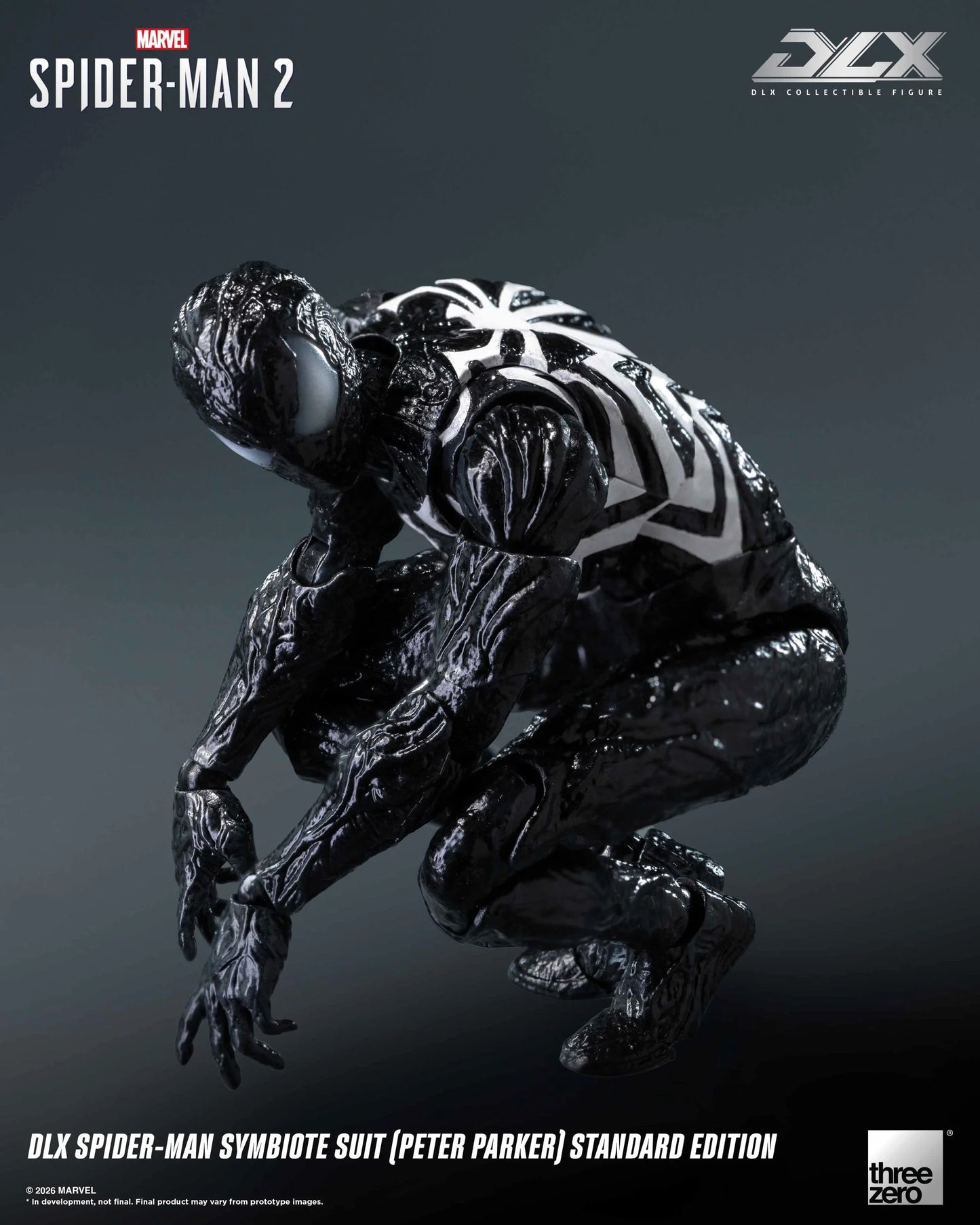 [PREORDER 08022026] ThreeZero Marvel's Spider-Man 2: DLX Spider-Man Symbiote Suit (Peter Parker) Standard Edition