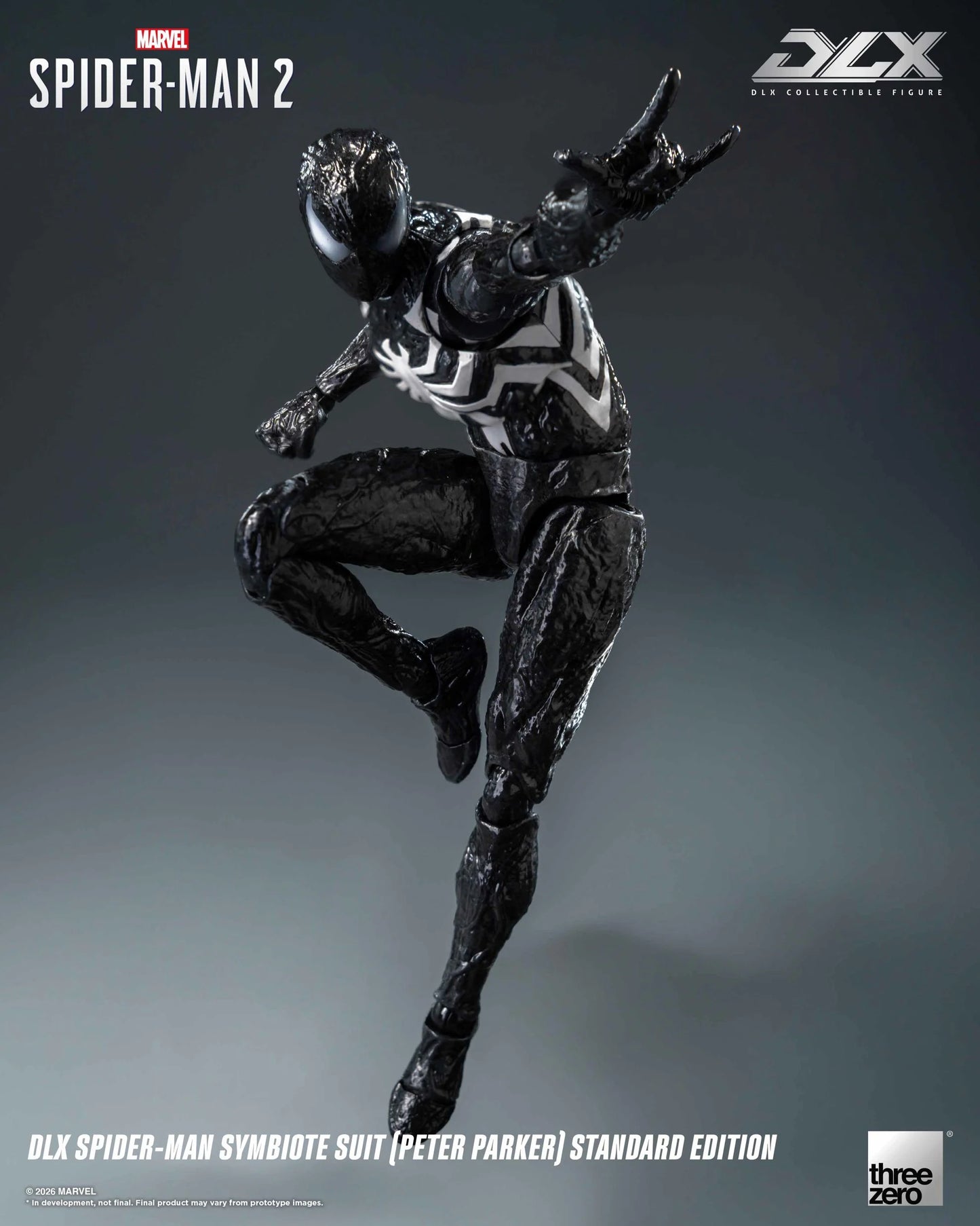 [PREORDER 08022026] ThreeZero Marvel's Spider-Man 2: DLX Spider-Man Symbiote Suit (Peter Parker) Standard Edition