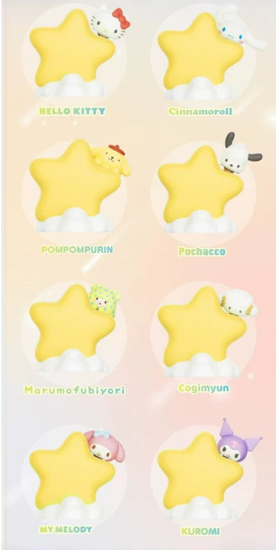 [PREORDER] BOX OF 8 Sanrio Family Star Night Light