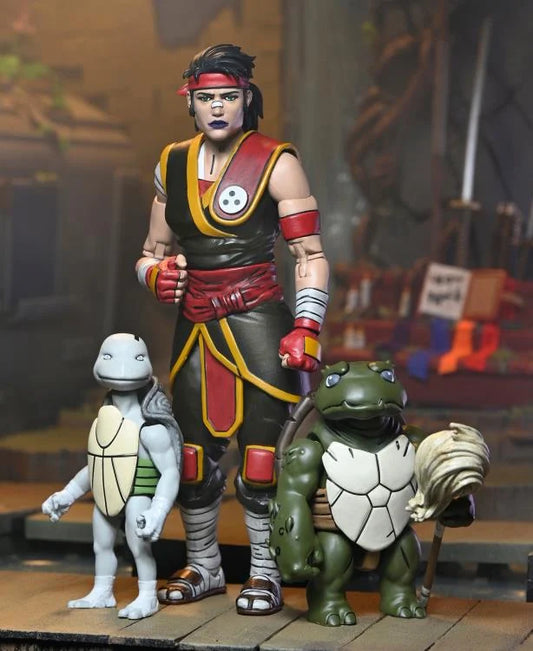 [PREORDER] Teenage Mutant Ninja Turtles (The Last Ronin- The Lost Years) - 7” Scale Ac on Figure - Casey Marie with Baby Odyn & Uno