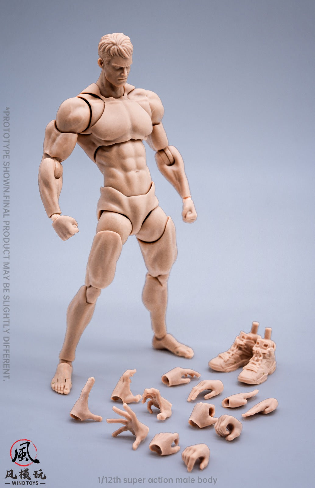 [PREORDER] Wind Toys WT001-A 1/12 Super White Action Male Body