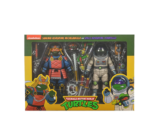 [PREORDER] TMNT (Cartoon) 7in Space Adventure & Samurai Turtles 2 Pack