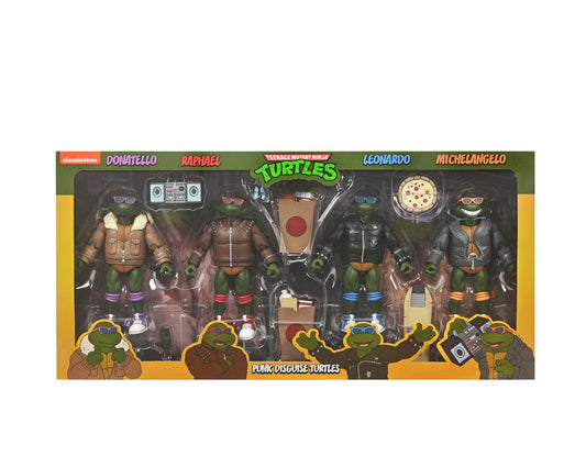 [PREORDER] TMNT (Cartoon) 7in Punk Turtles 4 Pack