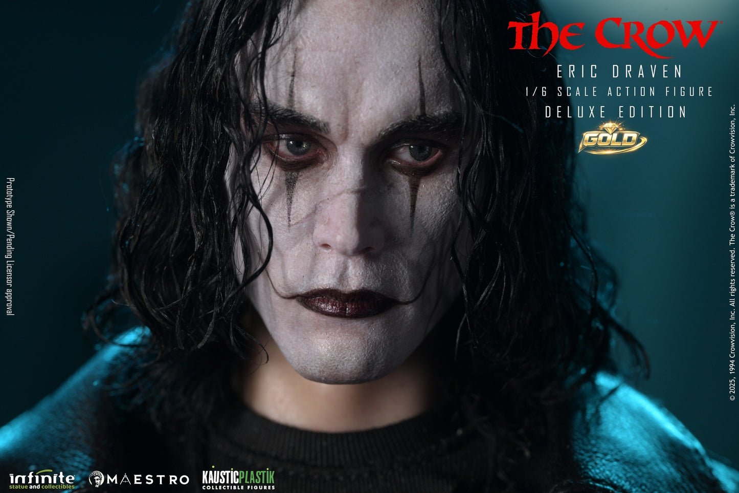 [PREORDER 021026] Kaustic Plastik KP 43222 1/6 The Crow Maestro Eric Draven GOLD Deluxe Edition