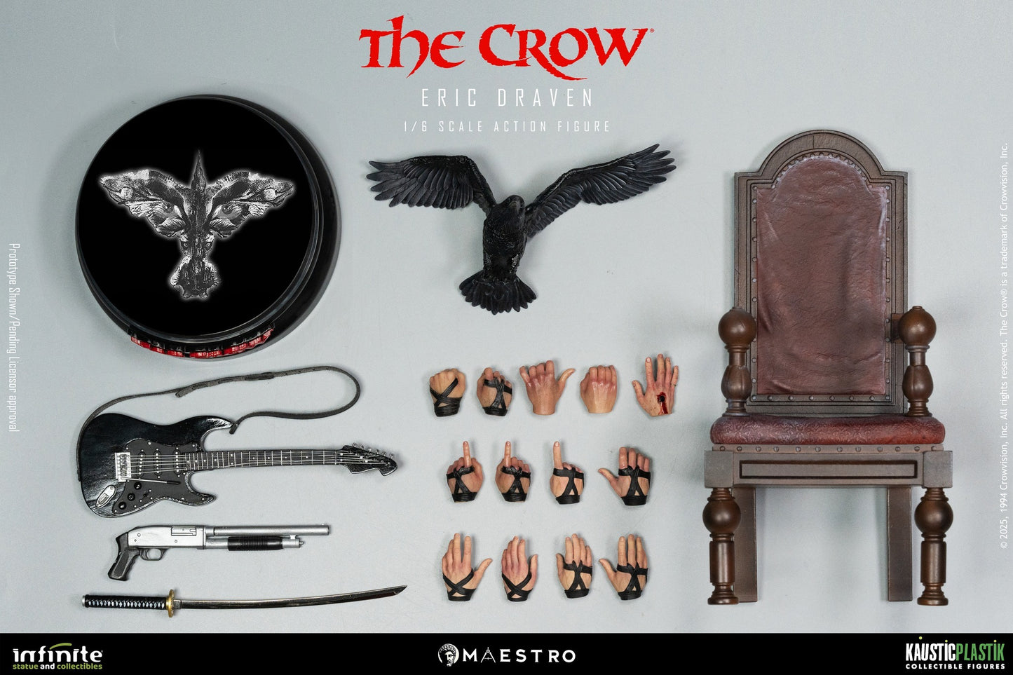 [PREORDER 021026] Kaustic Plastik KP 43222 1/6 The Crow Maestro Eric Draven GOLD Deluxe Edition