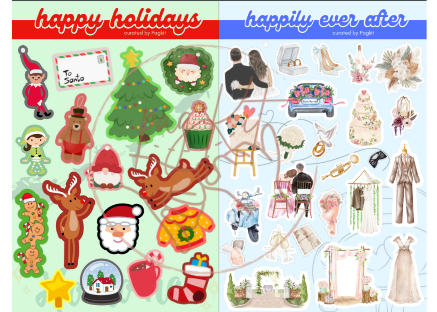 [PagKit Digital Products] Special Occasion Sticker Templates