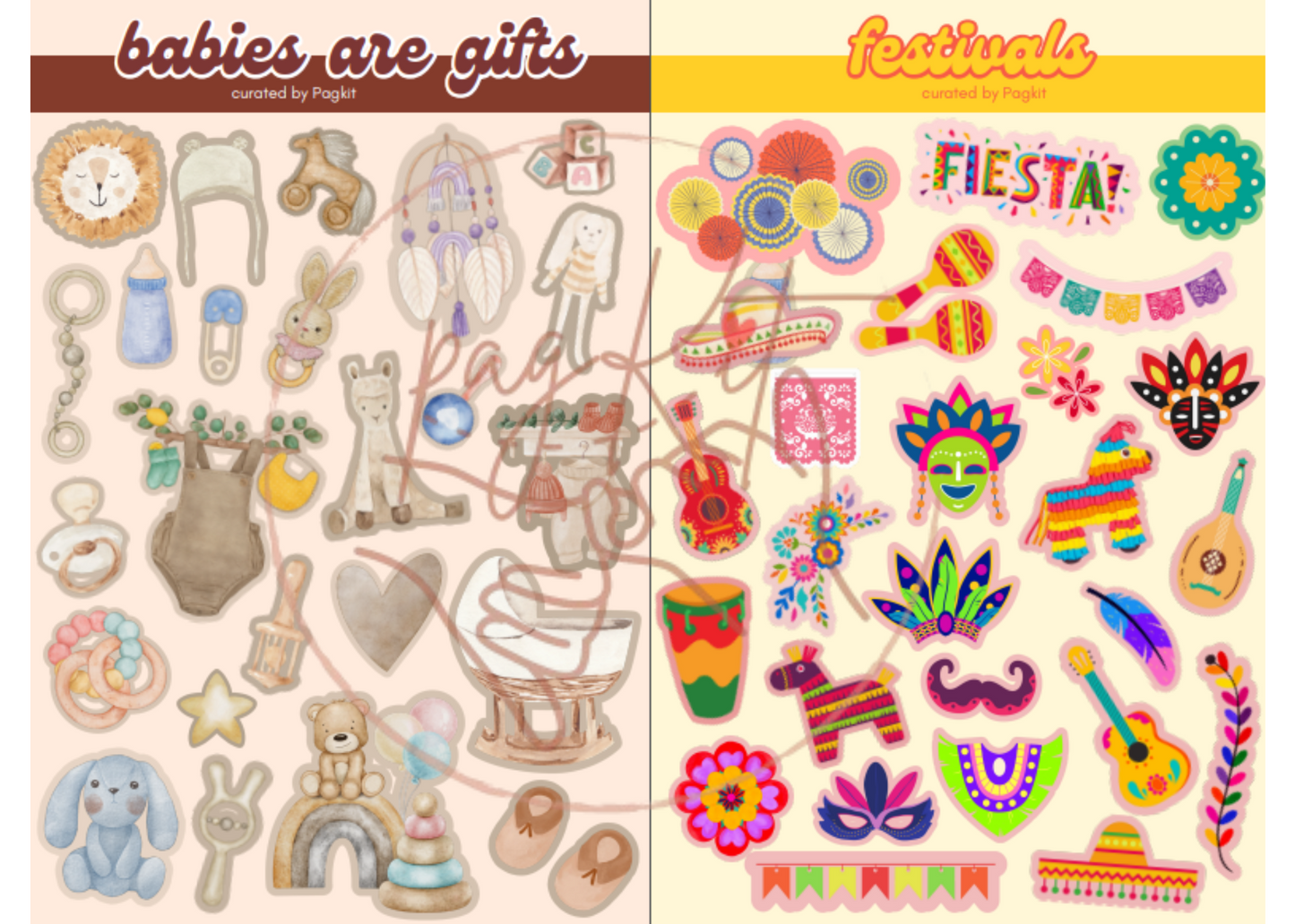 [PagKit Digital Products] Special Occasion Sticker Templates