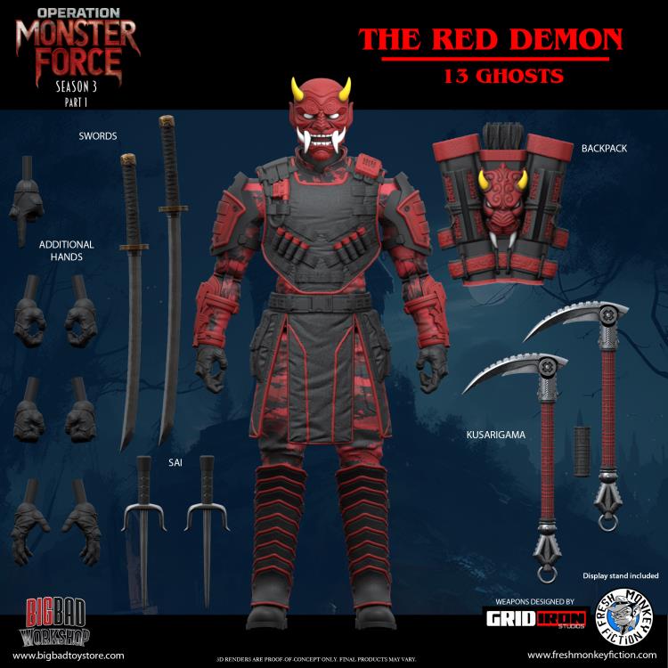 [PREORDER] Operation: Monster Force Season 03 – 13 Ghost The Red Demon 1/12 Scale Action Figure