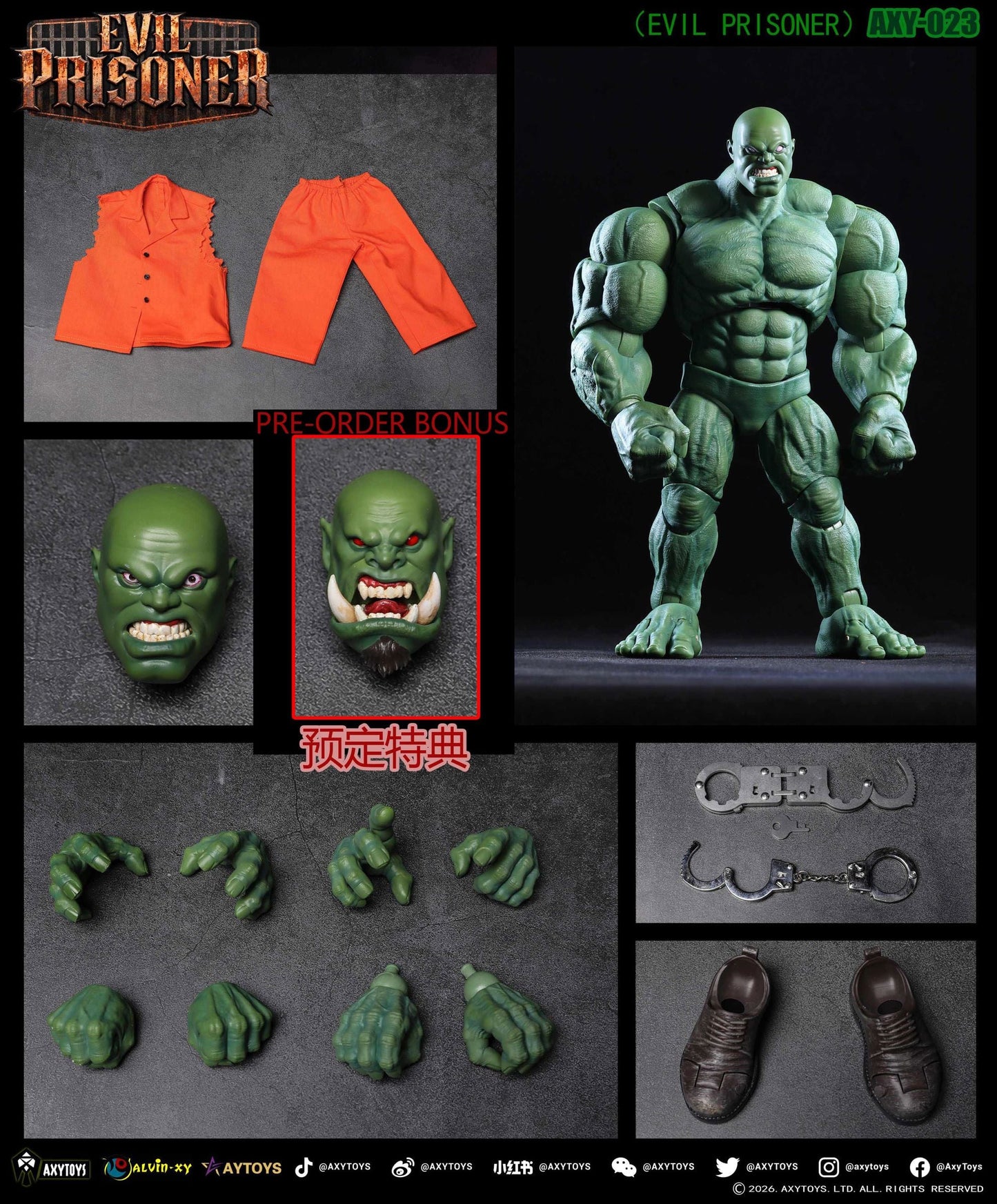 [PREORDER 072026] AXYTOYS AXY-023 Evil Prisoner Green Ver.