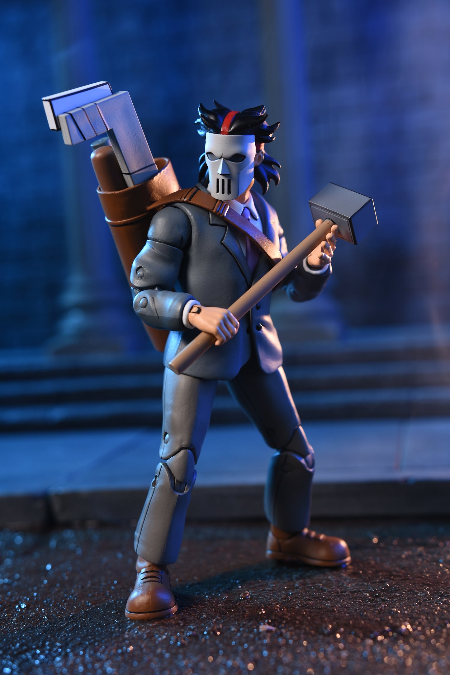 [PREORDER] TMNT (Cartoon) 7in Business Suit Casey Jones & Split Foot Soldier 2 Pack