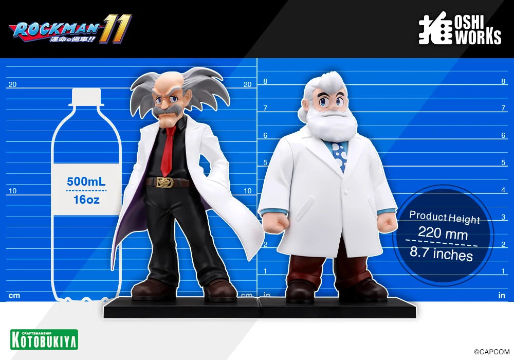[PREORDER 060726] Kotobukiya DR. WILY & DR. LIGHT OSHI WORKS - SET of 2