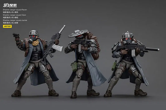 [PREORDER] JOYTOY 1/18 Shadow Jaeger Squad - JT01024 Viper, JT01031 Jackal and JT01048 Raven