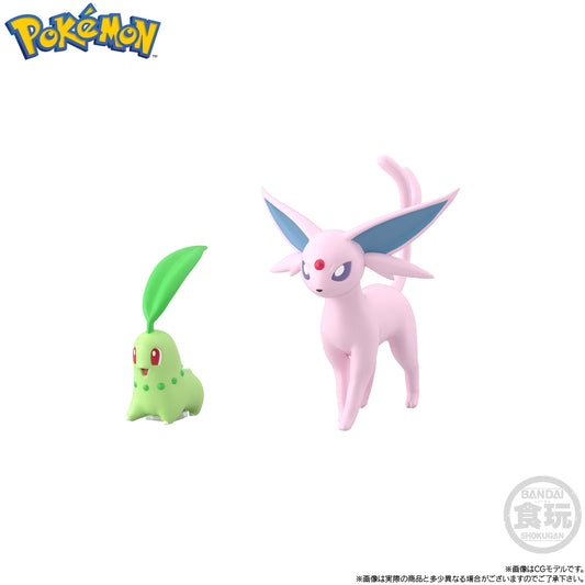 [PREORDER] POKÉMON SCALE WORLD JOHTO REGION CHIKORITA & ESPEON W/O GUM