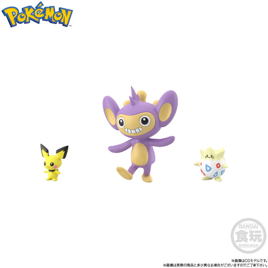 [PREORDER] POKÉMON SCALE WORLD JOHTO REGION PICHU & TOGEPI & AIPOM W/O GUM