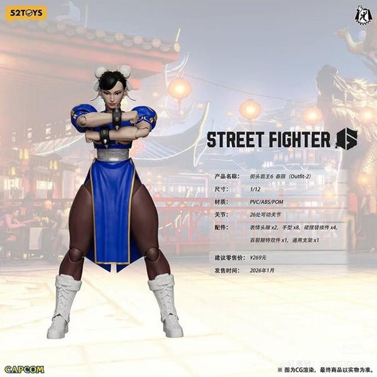 [PREORDER] 52TOYS 1/12 Street Fighter 6 Chun-Li Outfit 2 BLUE