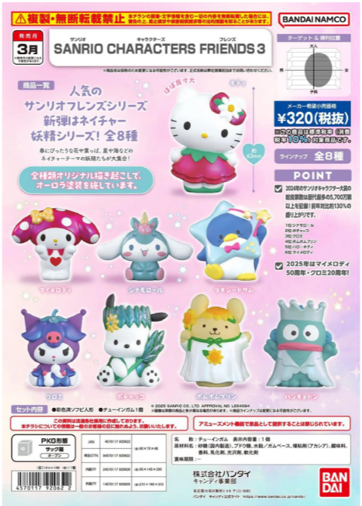 [PREORDER]  BOX OF 12 - SANRIO CHARACTERS FRIENDS ３