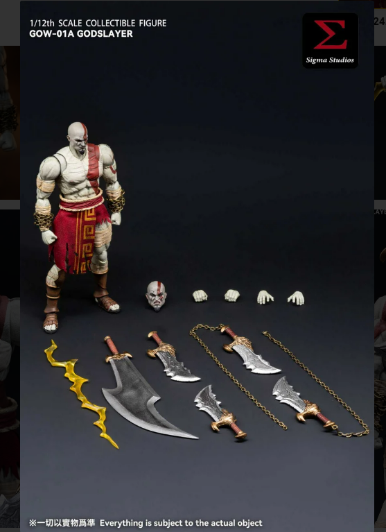 [PREORDER]【Sigma Studios GOW-01A 1/12 Godslayer God of War Kratos Action Figure】