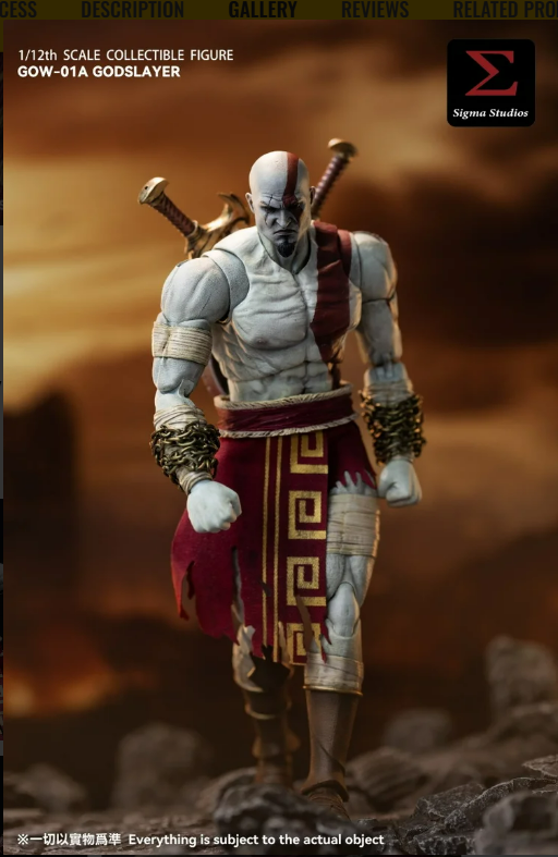 [PREORDER]【Sigma Studios GOW-01A 1/12 Godslayer God of War Kratos Action Figure】