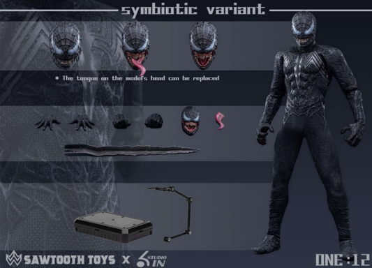[PREORDER] Sawtooth Toys STM-20251 1/12 Symbiote Variant Double Headsculpt