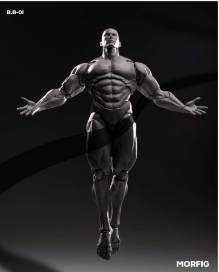 [PREORDER] Queen Studios MORFIG B.B-01Y 1/12 Male Body Gray