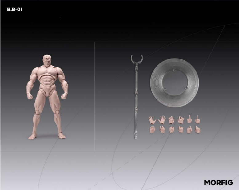 [PREORDER] Queen Studios MORFIG B.B-01Y 1/12 Male Body White