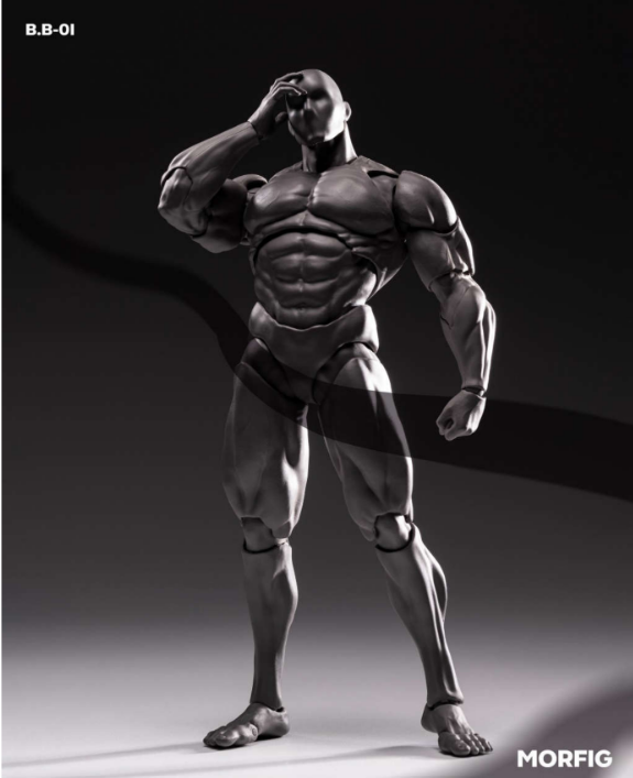 [PREORDER] Queen Studios MORFIG B.B-01Y 1/12 Male Body Gray