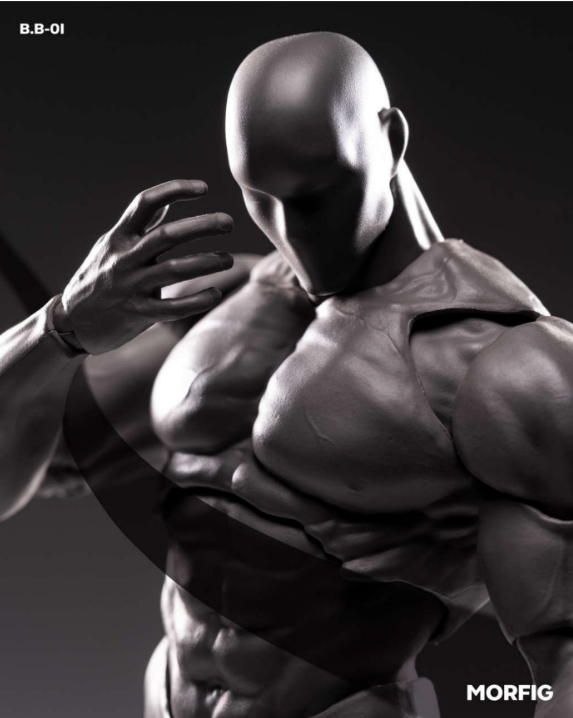[PREORDER] Queen Studios MORFIG B.B-01Y 1/12 Male Body Gray