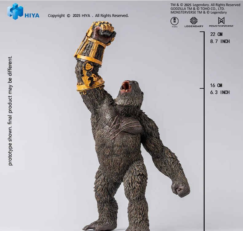 [PREORDER 121125] HIYA Toys 22cm Godzilla x Kong The New Empire - Kong (B.E.A.S.T. Glove Version) SSG0424