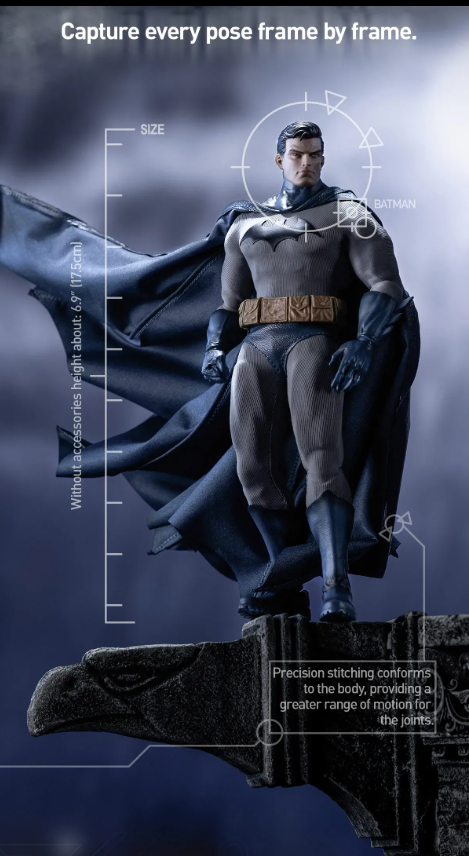 [PREORDER 112625] POP MART X Gong Studio 1/12 Batman Hush Action Figure 17.5CM tall