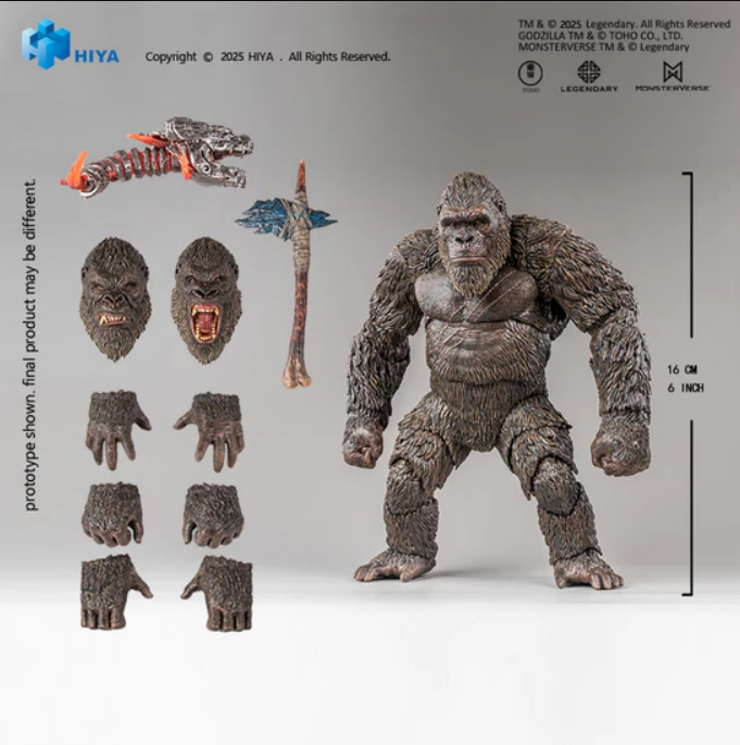 [PREORDER 012526] HIYA Toys 16cm Godzilla vs. Kong Kong 2.0 Action Figure EBG0241