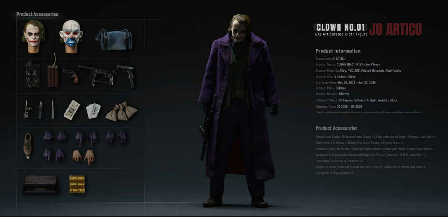 [PREORDER 012526] JO ARTICU 1/12 CLOWN No.01