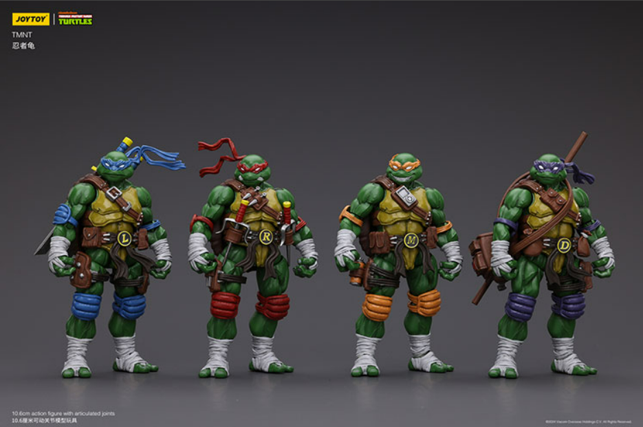 [PREORDER 040526] SET of 4 JoyToy TMNT Michelangelo, Donatello, Leonardo, Raphael