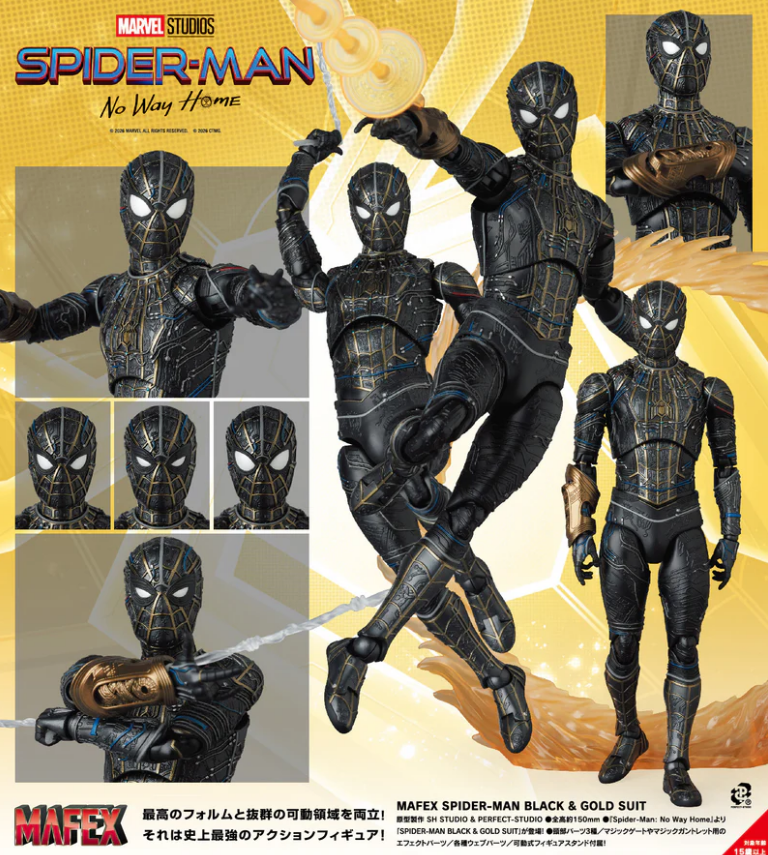 [PREORDER 042126] MAFEX SPIDER-MAN BLACK & GOLD SUIT