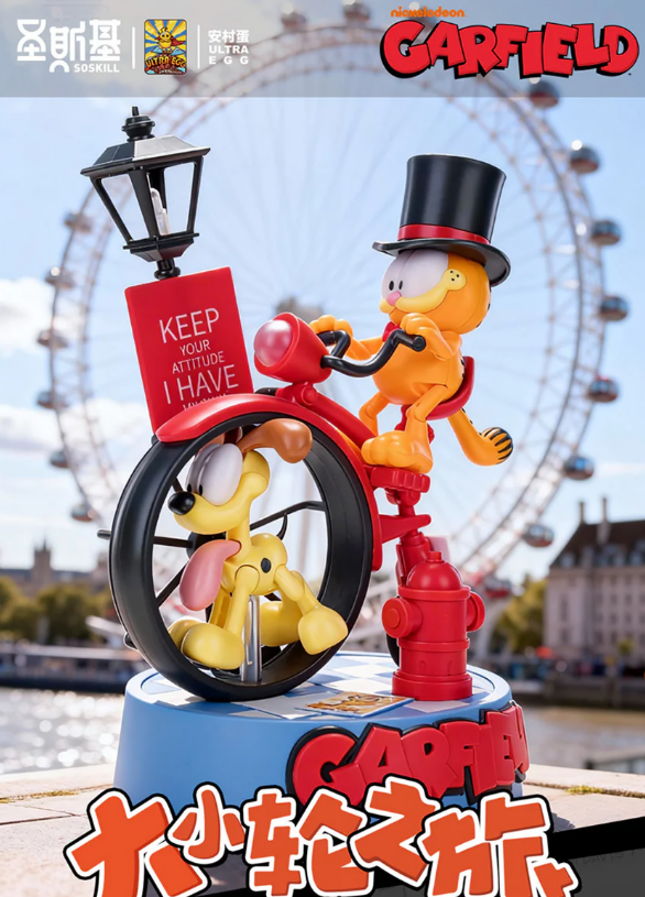 [PREORDER] Saint-Ski x Anmura Egg Garfield's Big and Small Wheel Journey Easy Assembly PVC