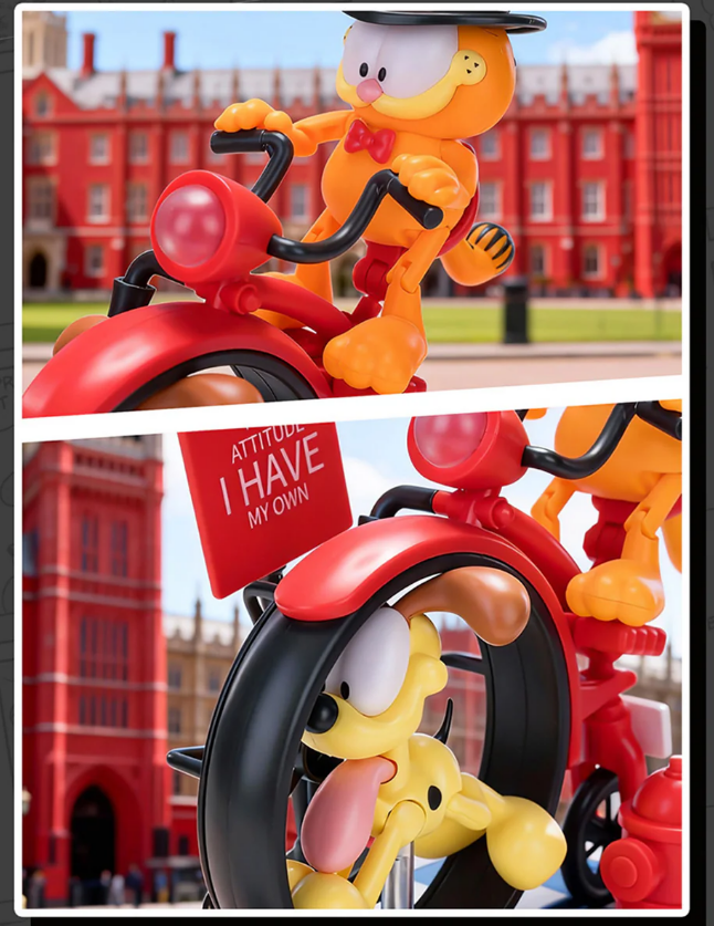 [PREORDER] Saint-Ski x Anmura Egg Garfield's Big and Small Wheel Journey Easy Assembly PVC