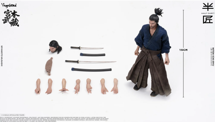 [PREORDER 050326] Half Craft Studio 1/12 Musashi Miyamoto