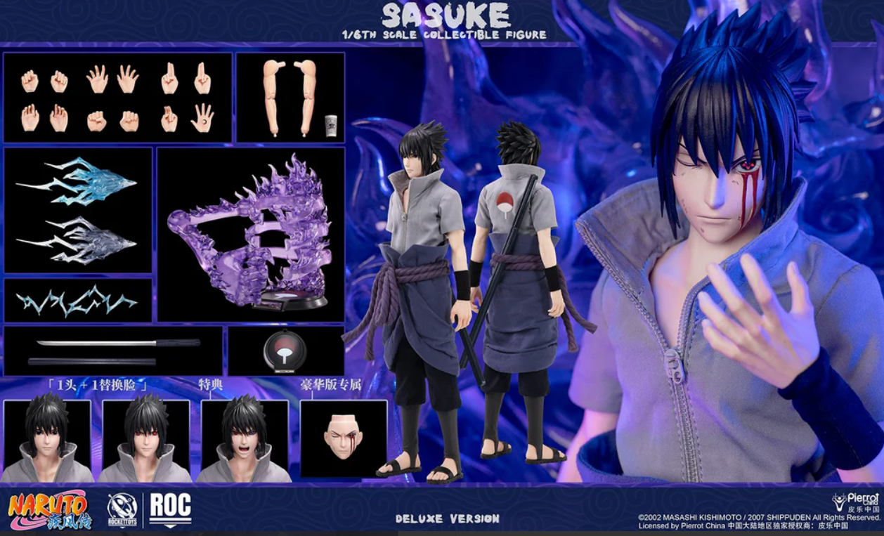 [PREORDER 051926] ROCKETTOYS ROC-018 1/6 Sasuke Naruto Shippuden Sasuke Uchiha Deluxe Version