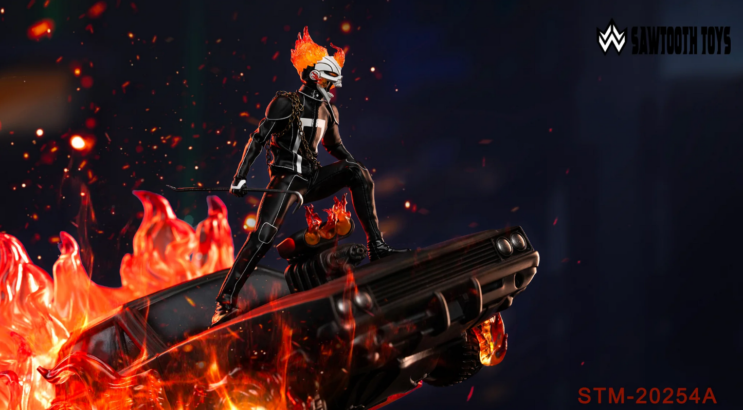 [PREORDER 051726] Sawtooth Toys STM-20254C 1/12 Flame Head Knight SET - GHOST RIDER & CAR